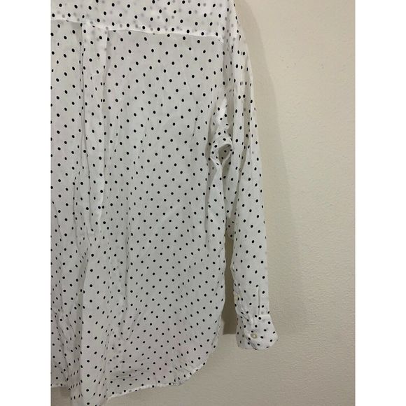 Everlane Polka Dot Button Front Shirt Size 6 - Picture 8 of 10